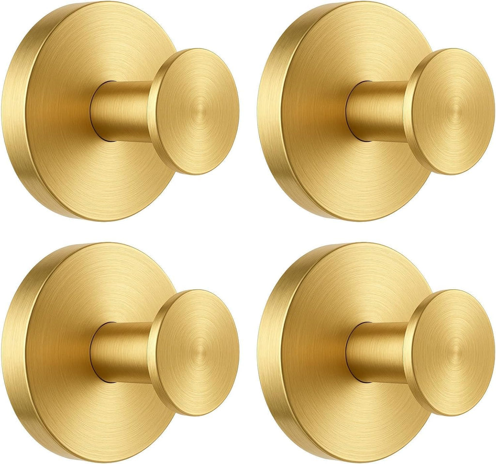 BKV Suction Cup Hooks for Shower,Gold,4 Pack