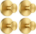 BKV Suction Cup Hooks for Shower,Gold,4 Pack