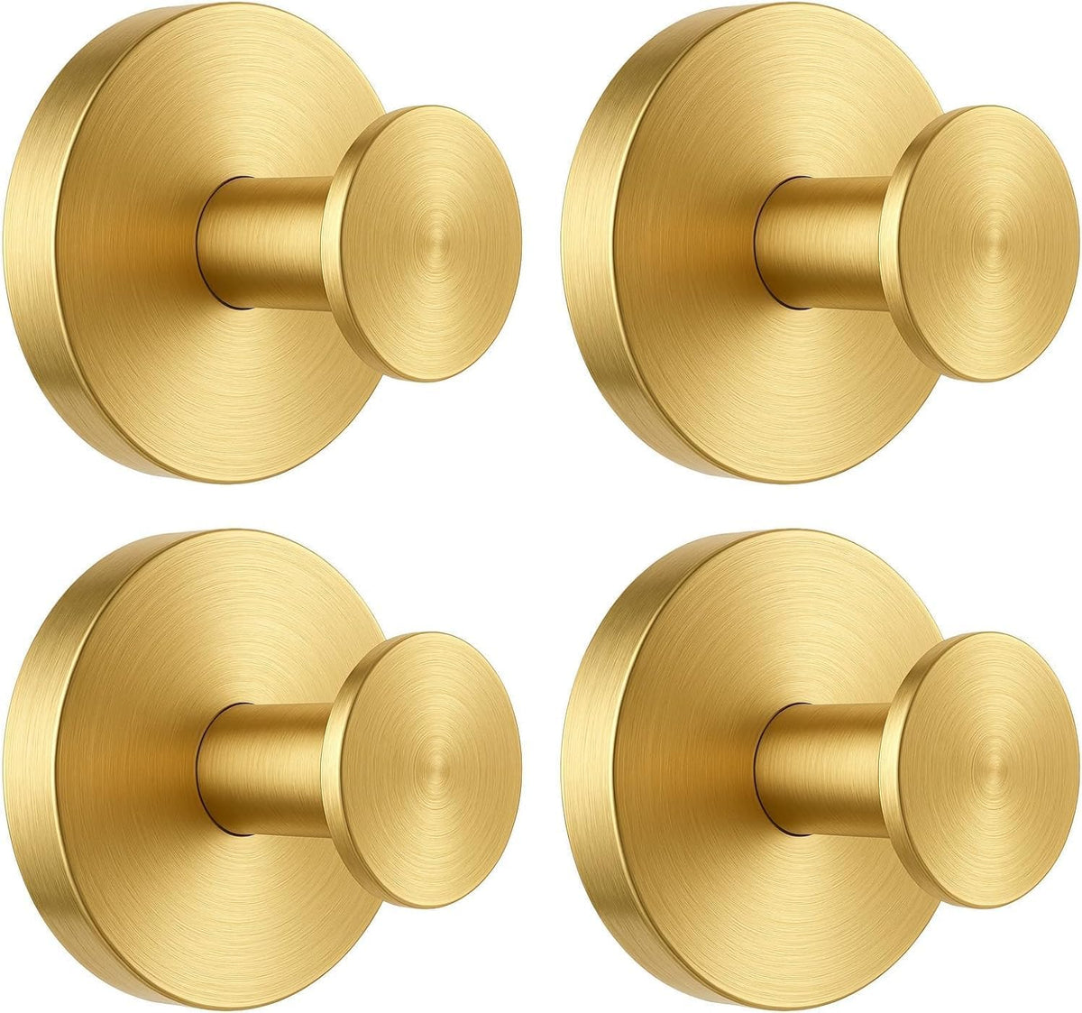 BKV Suction Cup Hooks for Shower,Gold,4 Pack