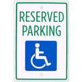 Handicap Parking Sign – 18" x 12" Aluminum Safety Warning Sign For Parking Lots, Private Driveways, & Businesses by