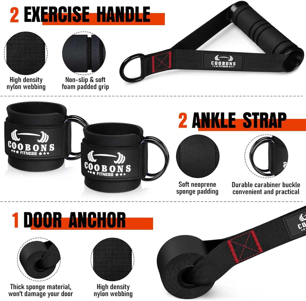 Heavy Resistance Bands for Working Out, 300LBS Exercise Bands with Handles | Workout Bands for Men, Weight Fitness