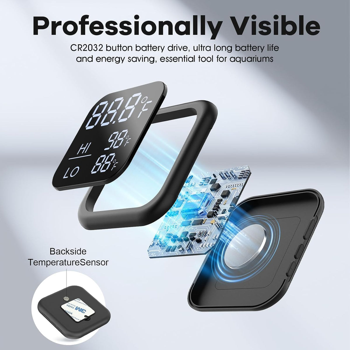 Aquarium Thermometer, Smart Digital Fish Tank Thermometer