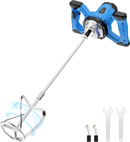 Cement Mixer Electric Concrete Mixer Machine 110V Handheld Mud Mixer with 6 Adjustable Speed for Mixing Concrete