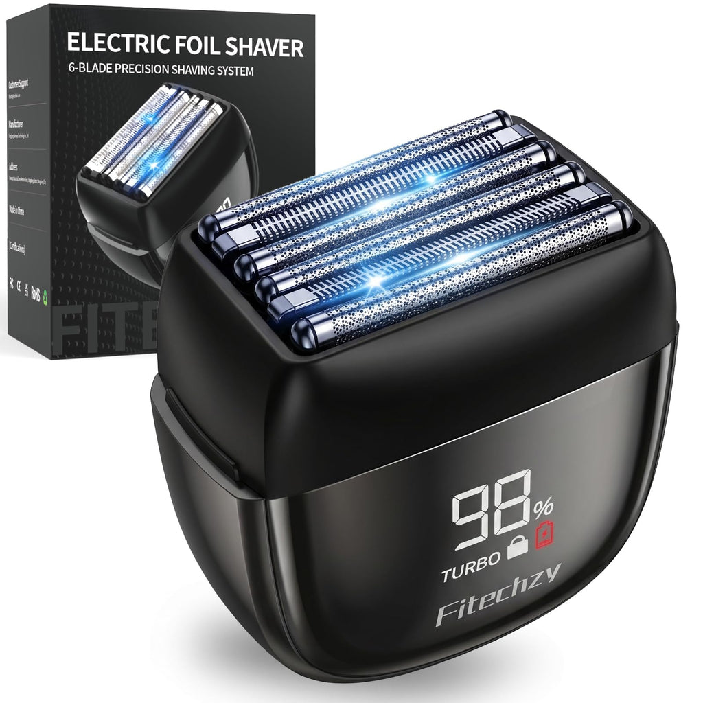 Electric Foil Shaver for Men, 6-Blade Electric Razor