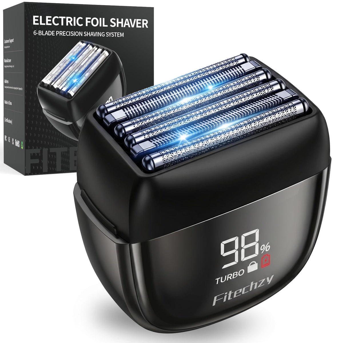 Electric Foil Shaver for Men, 6-Blade Electric Razor