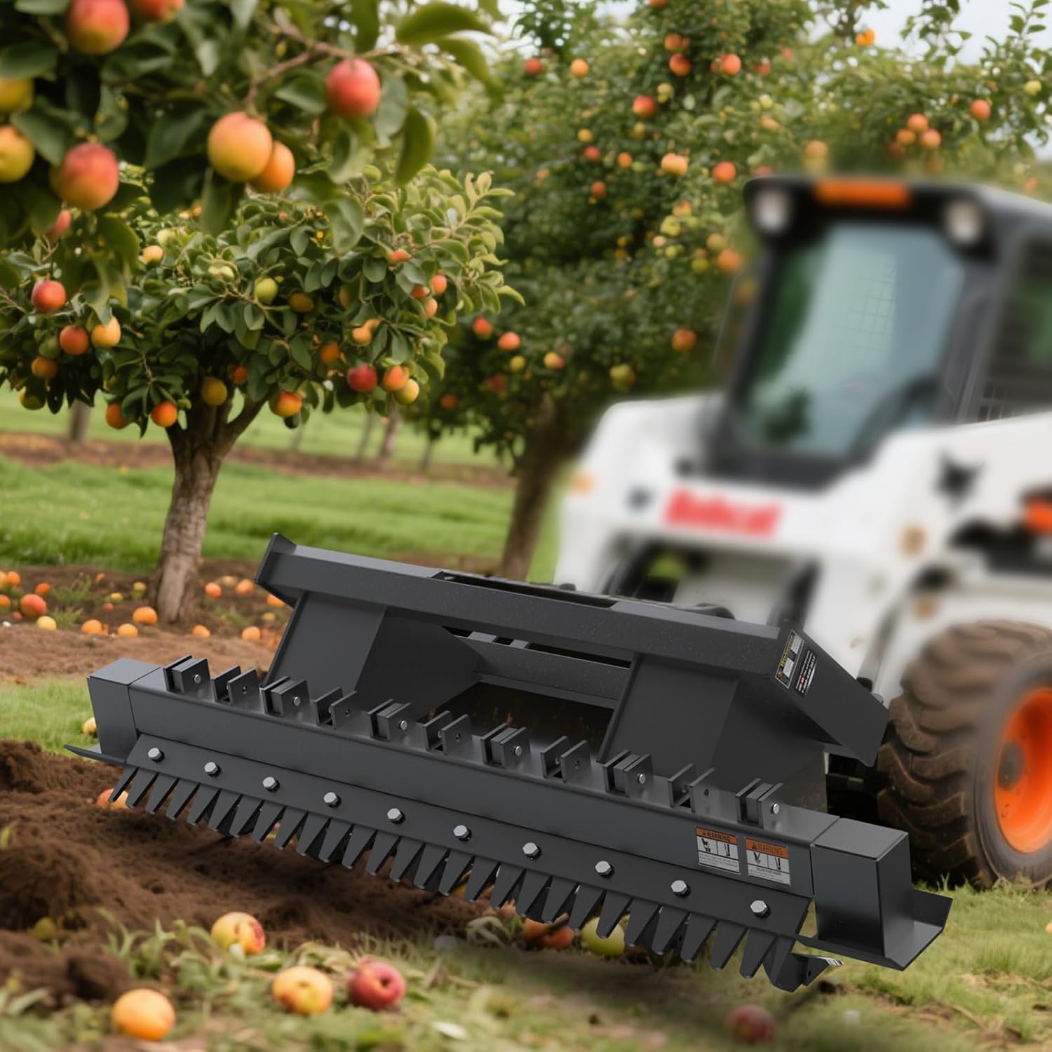 Skid Steer Leveler Ripper Scarifier Ripping Skid Steer Attachments Ripper Accessories- 72 in Width, 6 Standard Teeth