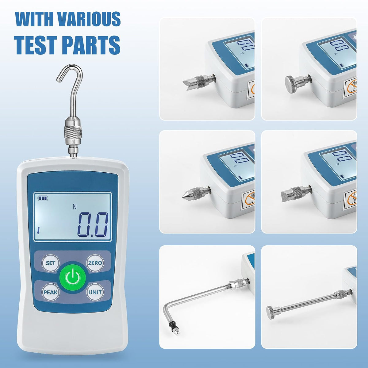 BAOSHISHAN 500N Digital Push Pull Force Gauge, High-Accuracy Tension Meter