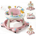 Baby Walker with Wheels,3-in-1 Foldable Infant Walker for Baby 6-12 Months,360° Rotating Seat with Activity