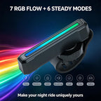 Smart Bike Tail Light USB-C, RGB Flow + Brake Sensor