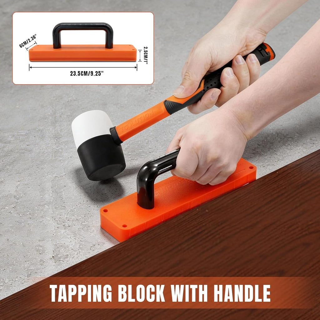 Laminate Flooring Tools - 44 Pcs Floor Installation Kit for Vinyl/Wood Plank with 8 oz Rubber Mallet, Pull Bar, Claw