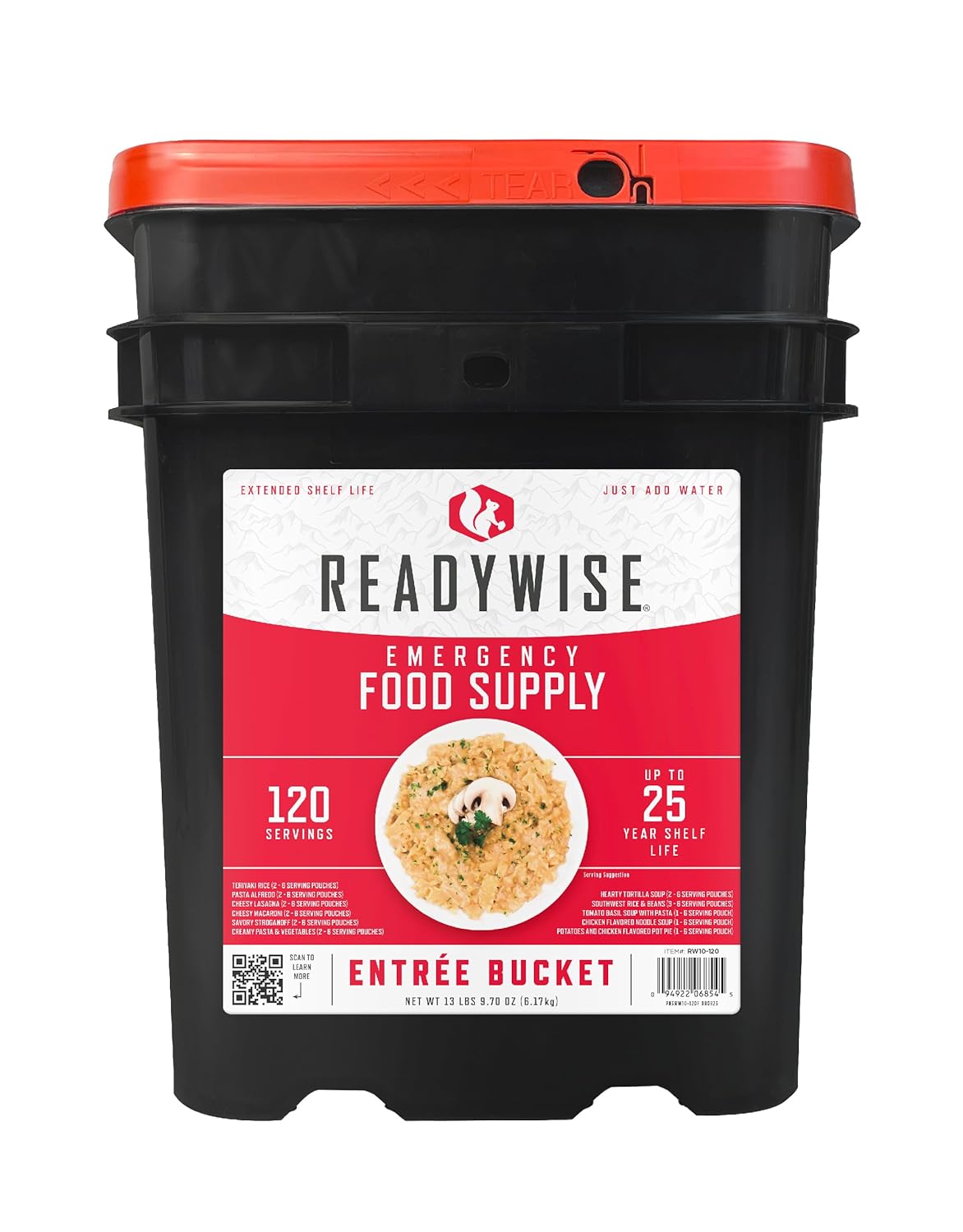Emergency Food Supply - 120 Servings Favorites Sample Bucket, Survival Food Kit, Freeze Dried Prepper Food &