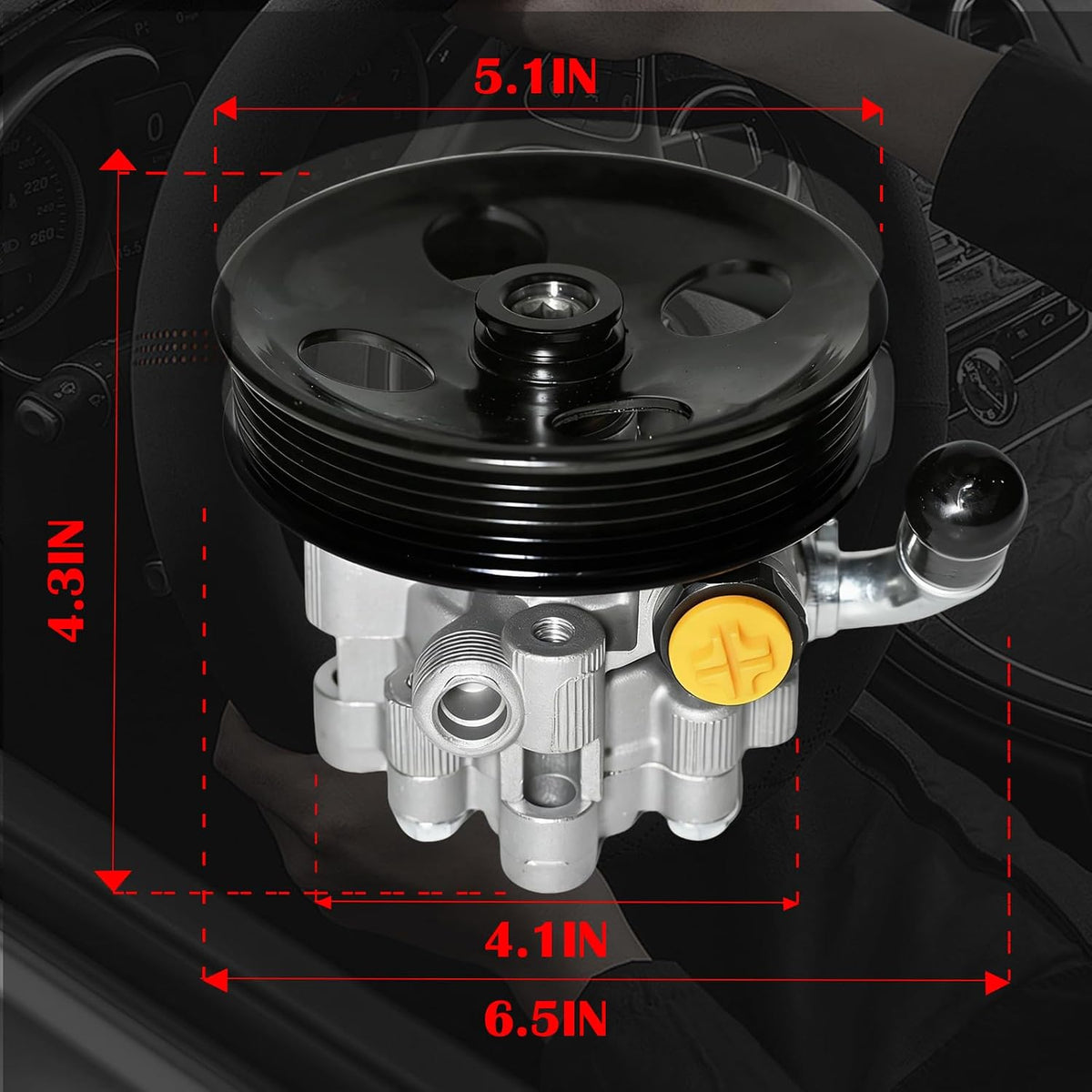 Power Steering Pump with Pulley 21-5439 Fit for Dodge Charger 2006-2010