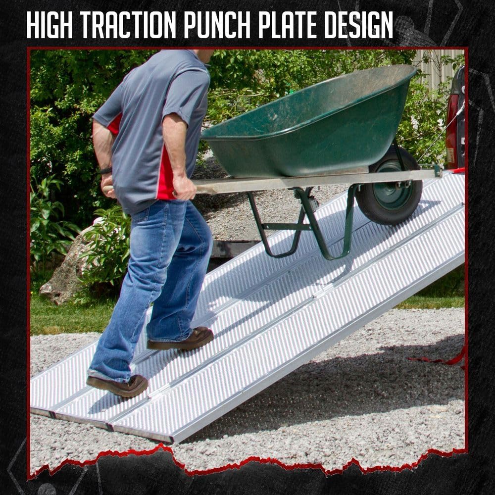 Plate-Style Aluminum Extra-Wide Tri-Fold ATV Ramp
