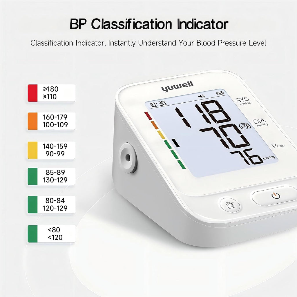 Blood Pressure Monitor, Large Upper Arm Blood Pressure Cuff, Digital Blood Pressure Machine for Home Use, Large