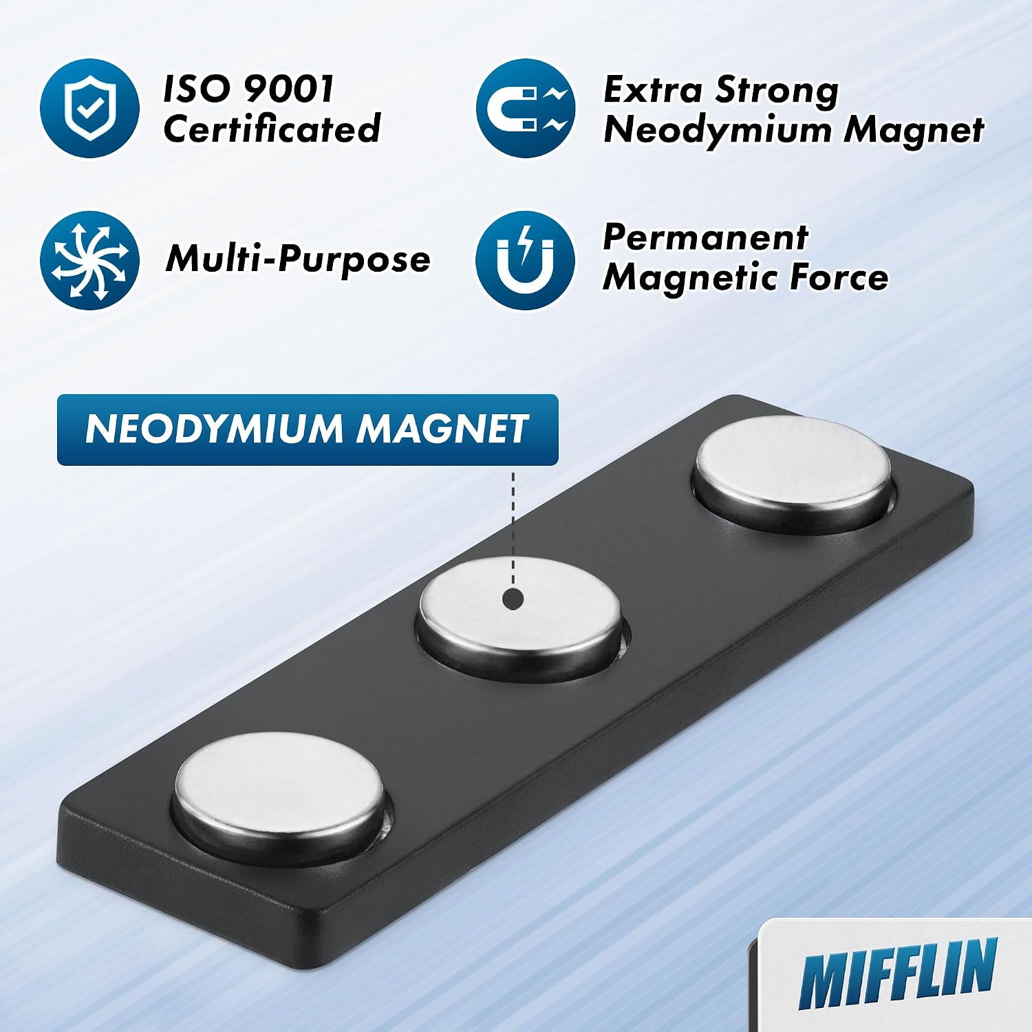 3x2 Clear Magnetic Name Tag Holders w/Customizable Paper Inserts - 10 PK | Mifflin-USA transparent acrylic name card