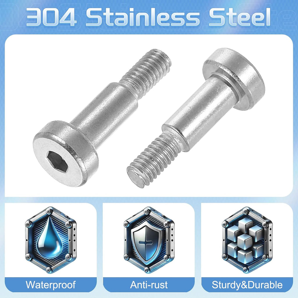 uxcell 12Pcs 304 Stainless Steel Bolt 5mm Dia 10mm Length M4 Thread