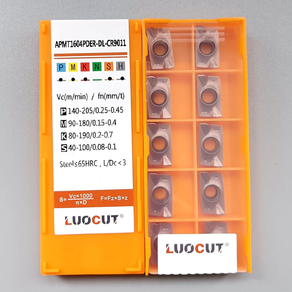 20 pcs CNC Carbide milling Inserts APMT1604 for Process HRC65 Steel-CR9011