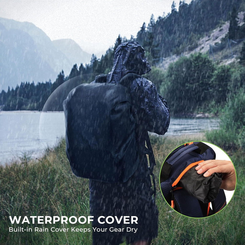 Bait Boss Fishing Tackle Backpack with Rod Holders-4 Tackle Boxes-Rain Cover,Storage for Fishing Gear