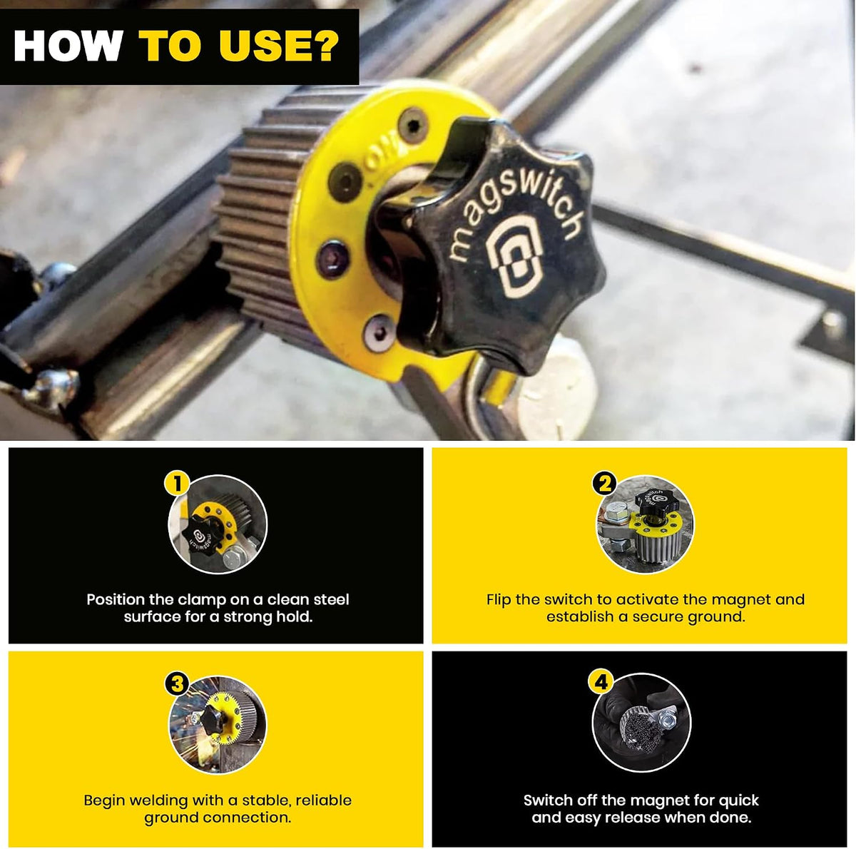 Magswitch 300 Amp Switchable Magnetic Welding Ground Clamp