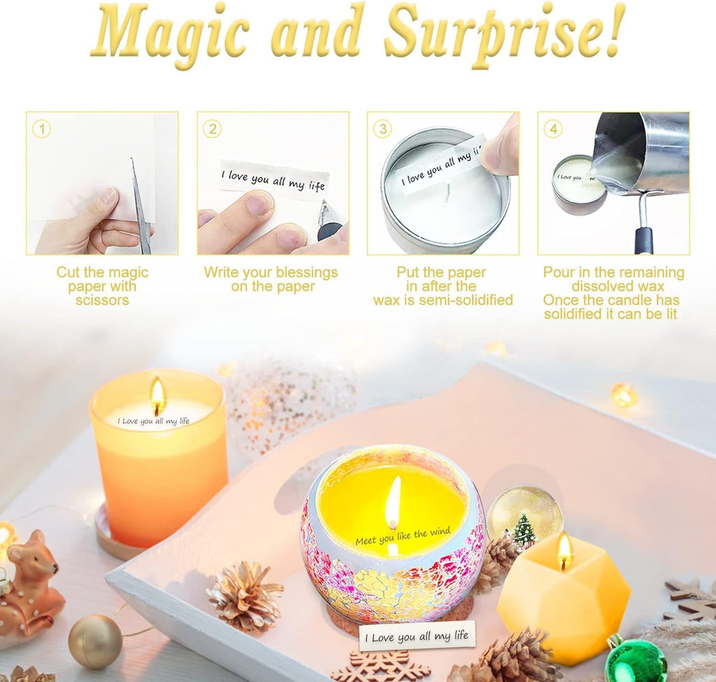 Candle Making Kit for Adults Beginners,Candle Making Supplies Include Soy Wax for Candle Making,Candle Wax Melting
