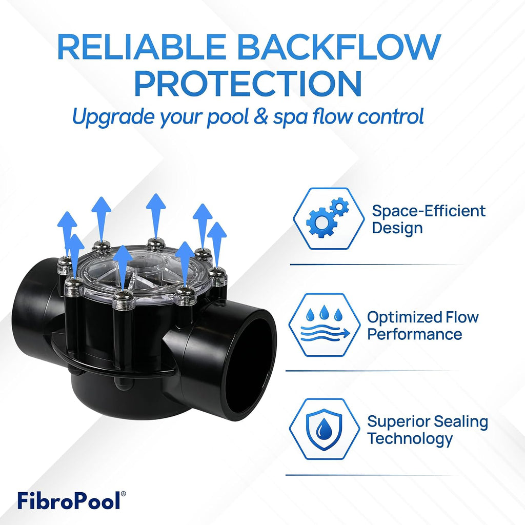 FibroPool Check Valve - 5 PSI Spring Loaded - 1.5 in - CPVC