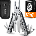 Multitool, 17-in-1 Stainless Steel Multi Tool Pliers with Self-Locking, Pocket Knife, Nylon Sheath, Professional