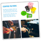 4pcs Reusable Coffee Machine Filters for Espresso and Drip Brewers