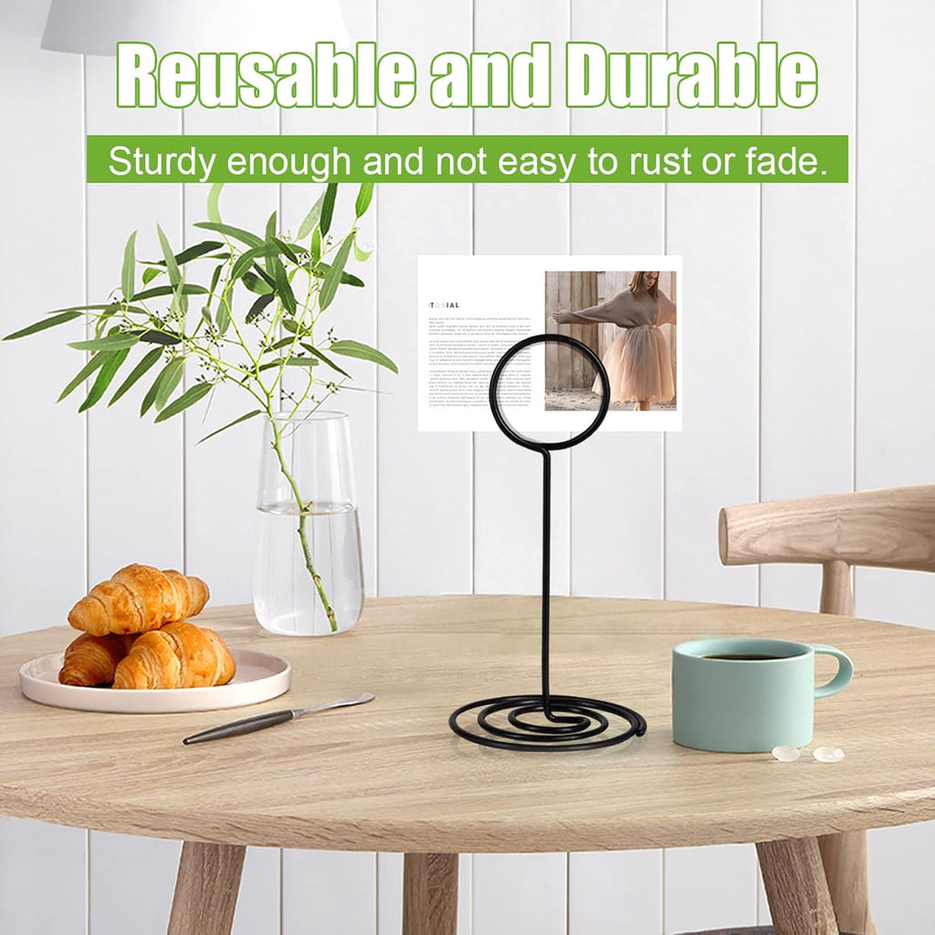 Table Number Holders, Simple Sign Stand Place Card Holder, Delicate Name Reusable Picture Memo Note Holder for