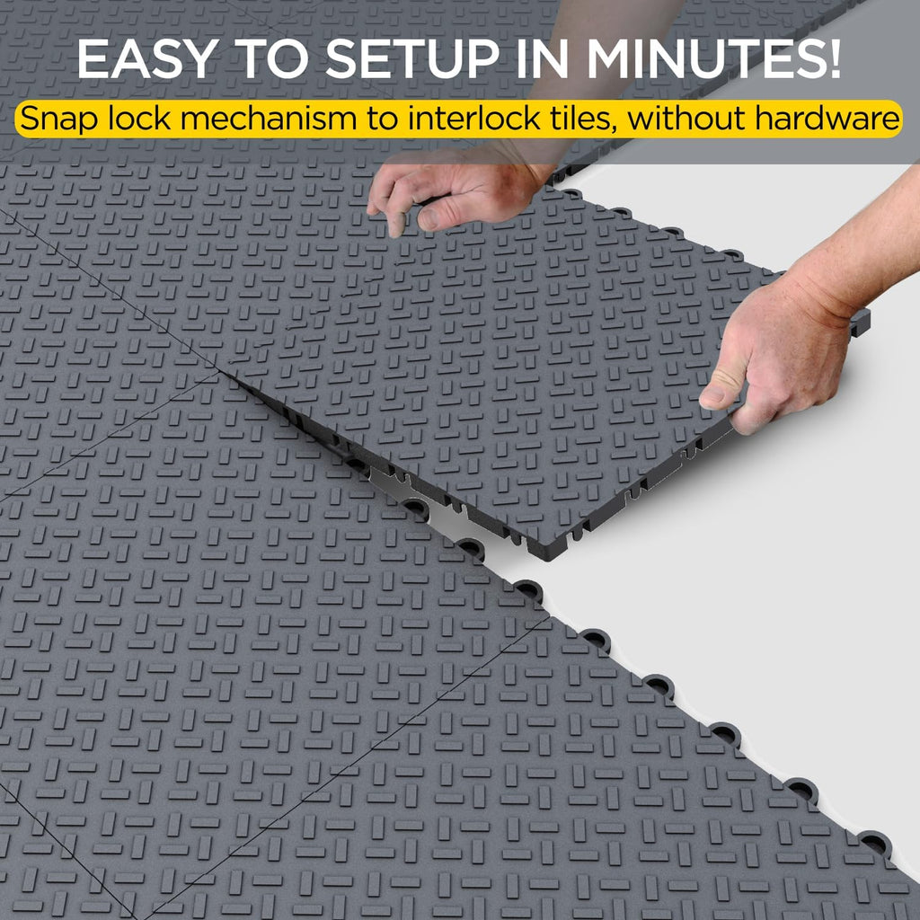 Garage Floor Tiles Interlocking Garage Flooring for Car Modular PlasticTile