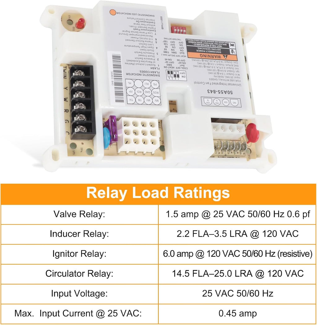 50A55-843 Furnace Control Board Replacement For White-Rodgers