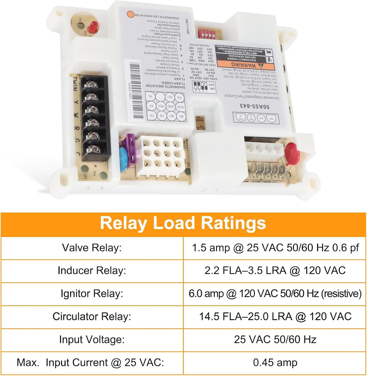 50A55-843 Furnace Control Board Replacement For White-Rodgers