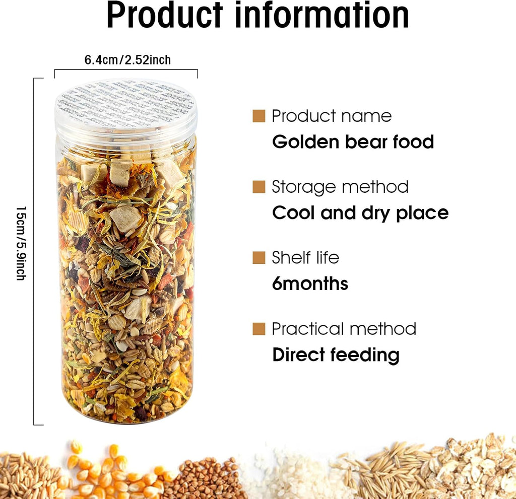 Gourmet Hamster & Gerbil Food, Dry Food for Hamsters-Supports Healthy Digestion and Healthy Teeth Unique Edible