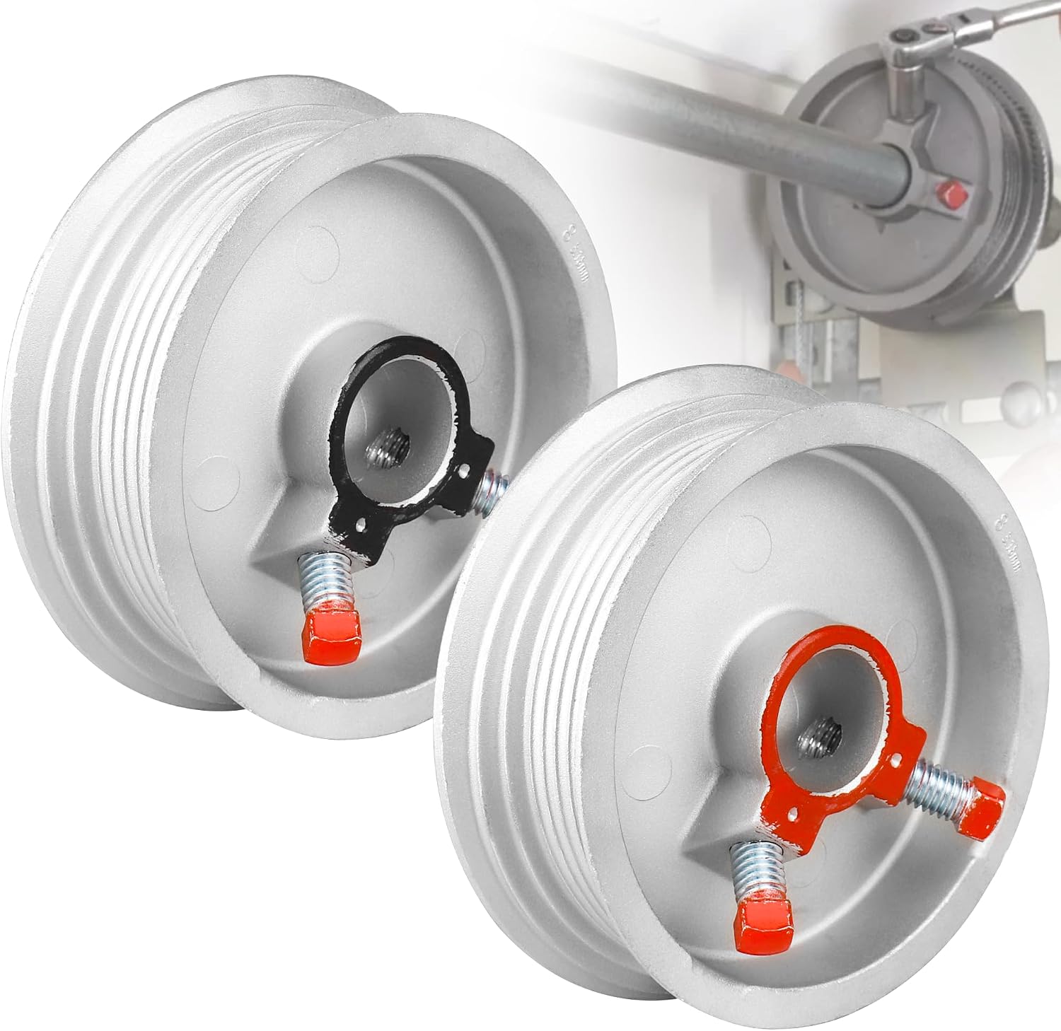 Garage Door Parts Cable Drums, Garage Door Rollers Fit for 400-8 Standard Lift Up to 8" High Doors - Cable Pulley