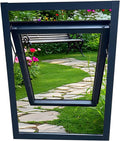 Hopper Window for Basement Bathroom, Aluminum Frame and Tempered Glass, 50mm Profiles, Soundproof and Thermal