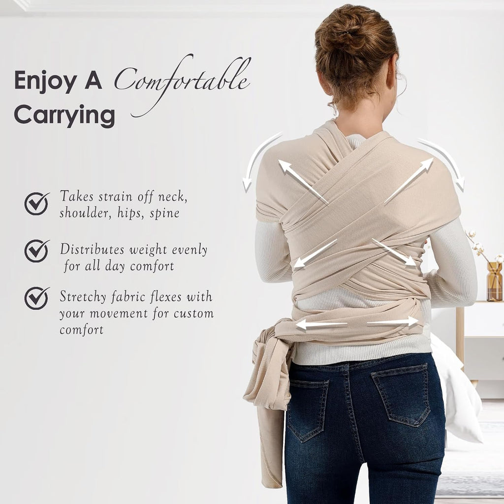 Baby Wraps Carrier, Baby Carrier Wrap Newborn Sling 7-35lbs, Baby Wearing Wrap Newborn Wrap Carrier, Baby Sling