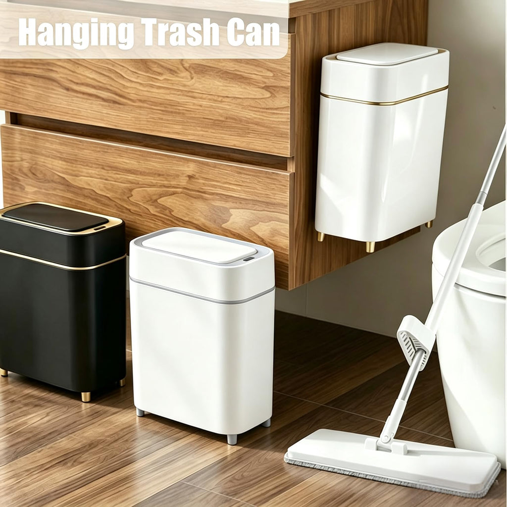 2-Pack - Automatic Trash Cans Touchless - Motion Sensor Bathroom Trash Can