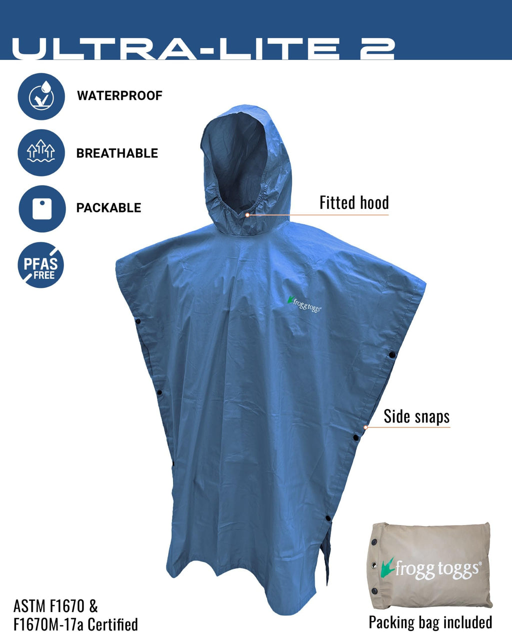 Ultra-Lite2 Youth Waterproof Breathable Poncho