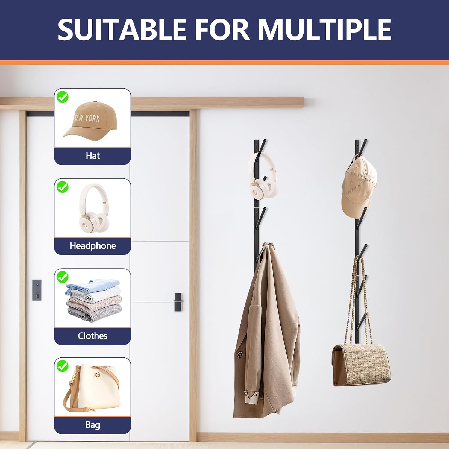 Skateboard Rack-6-Tier Skateboard Wall Mount & Snowboard Rack –Snowboard Wall Mount – Space-Saving Multi-Functional