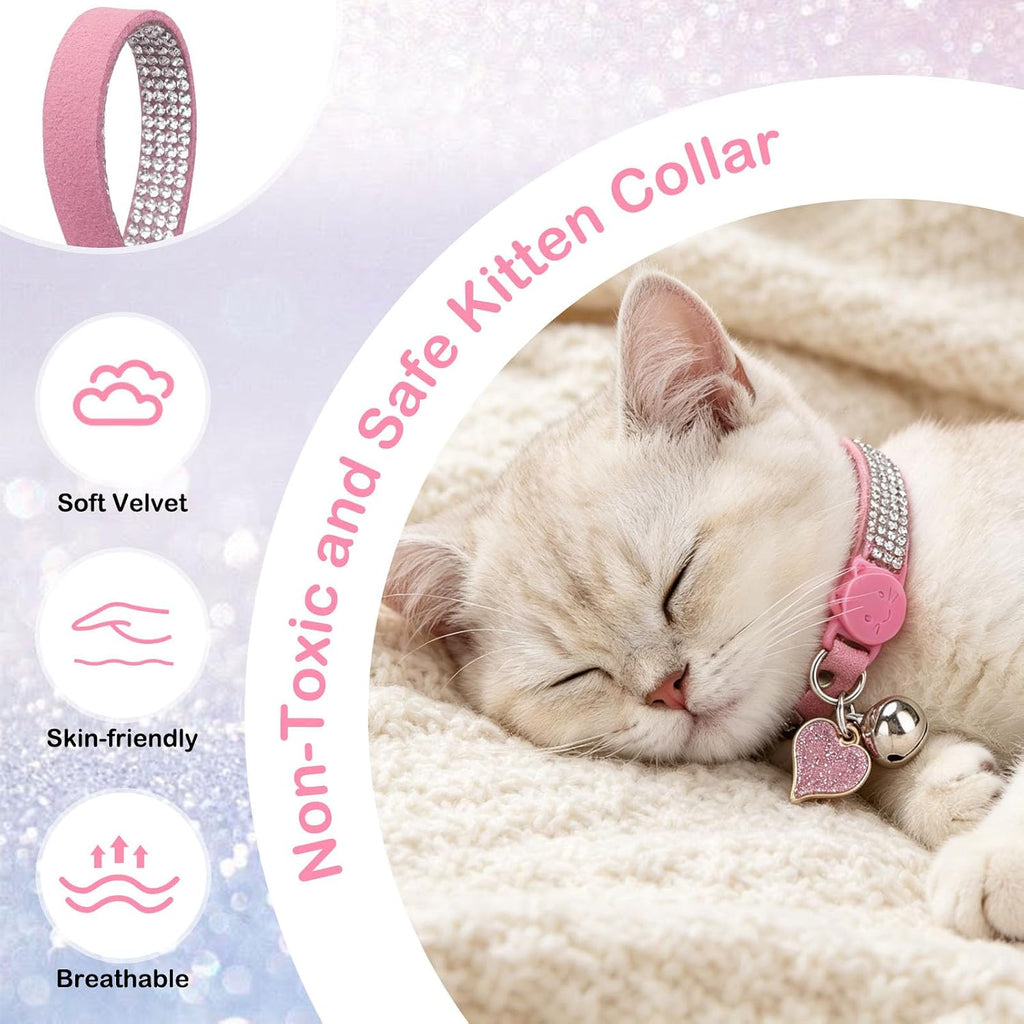 Rhinestone Cat Collar Breakaway, Bling Sparkly Diamond