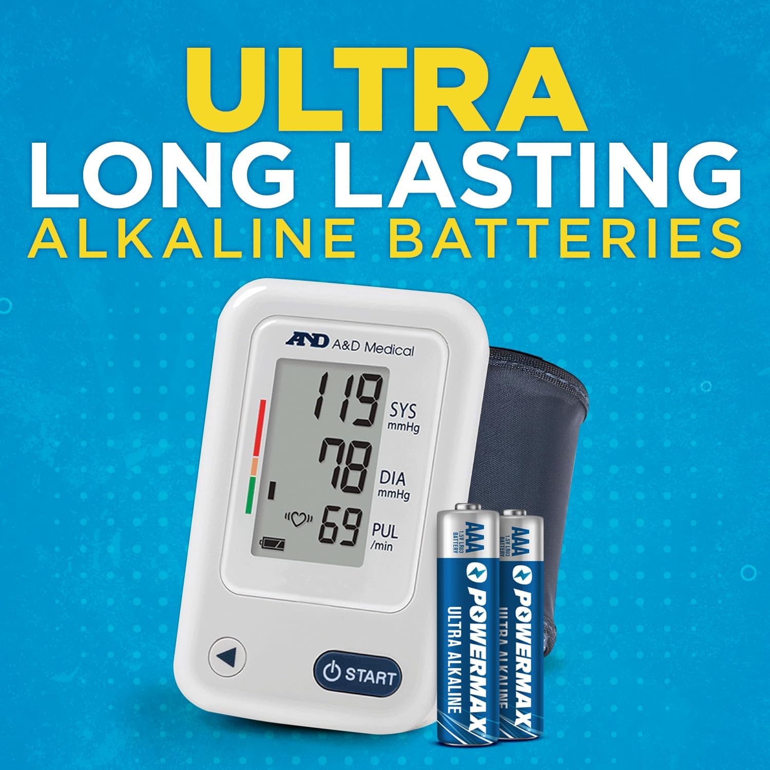 48-Count Triple AAA Batteries, Ultra Long Lasting Alkaline Battery for Home and Office, 10-Year Shelf Life