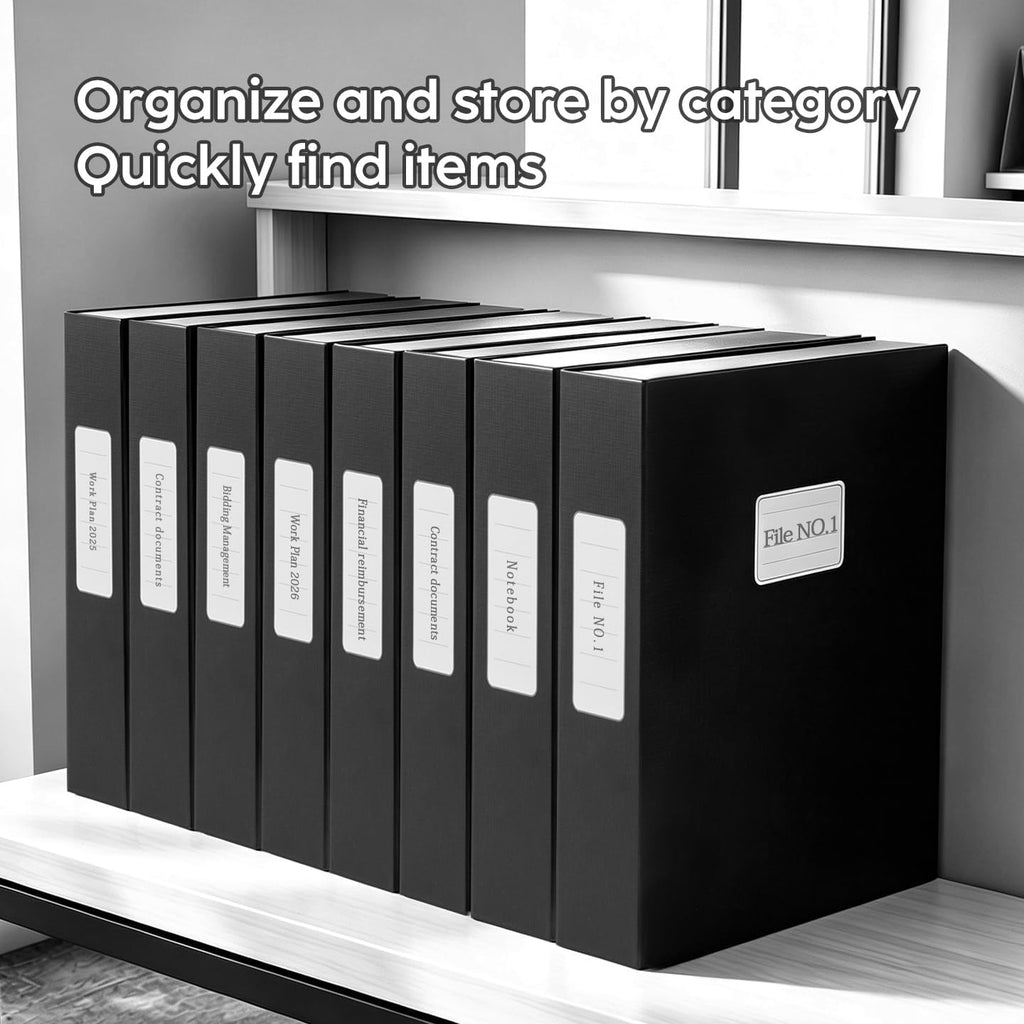 A4 Storage File Boxes Document File Folder Vertical File Folders Organizer with Lids Letter Size 9.4×1.5×12.5 Inches