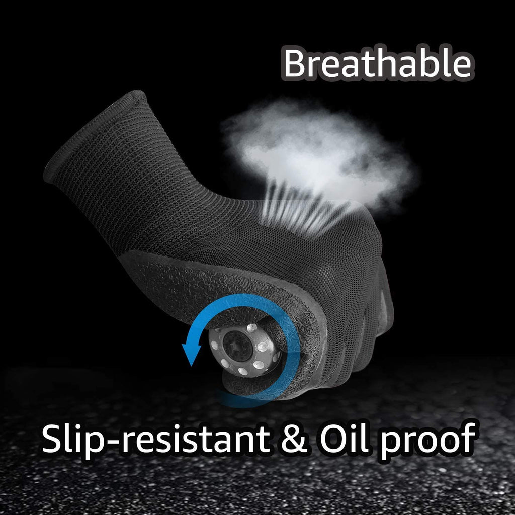 Crinkle Latex Rubber Coated Safety Work Gloves for Men Women