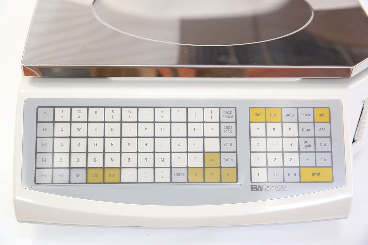 LS-100 60 LB Dual Range Fast Reliable Price Computing Printing Scale, LED & Alpha Large LCD, NTEP, Heavy Duty, Easy
