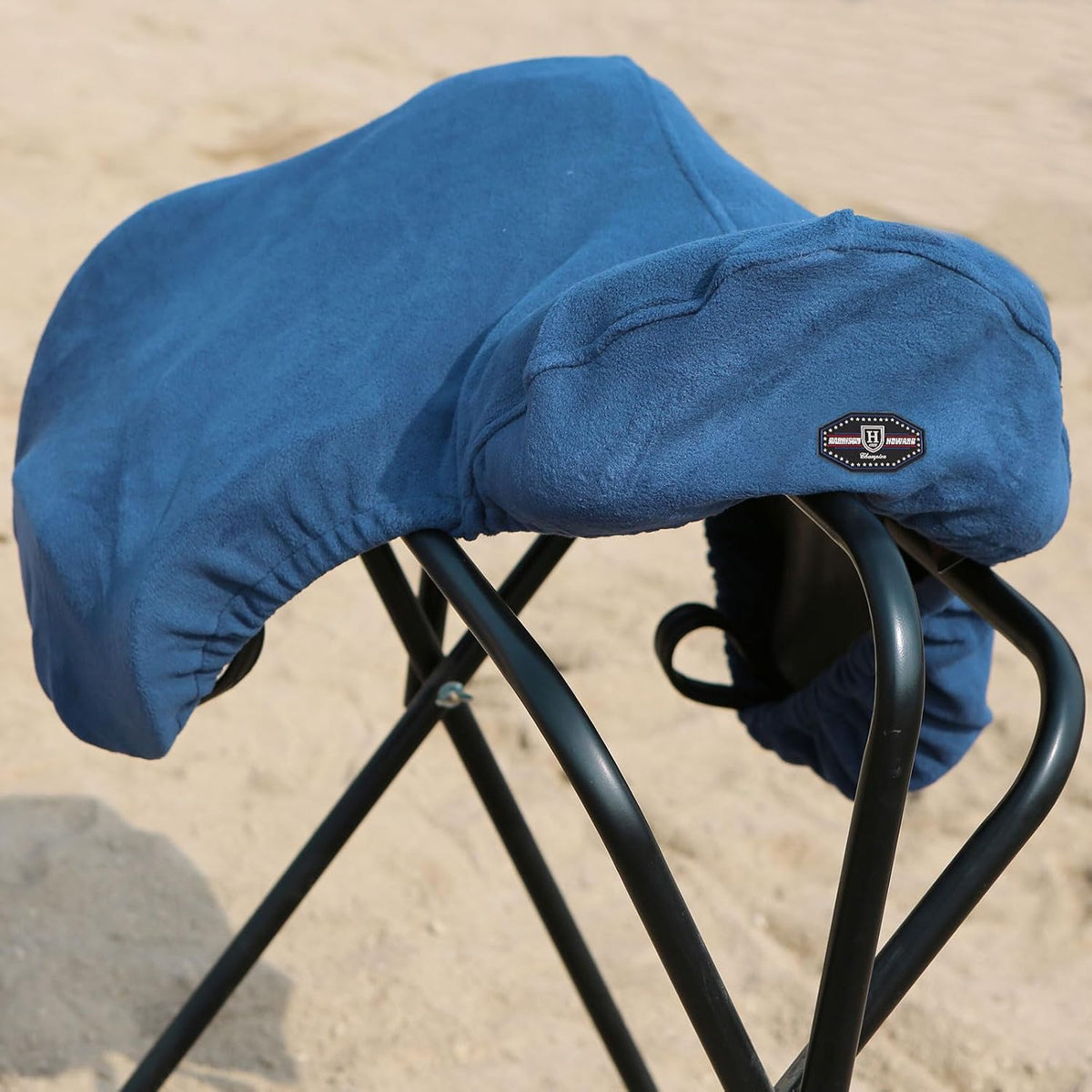 Lightweight Dust Prevention Machine Washable Fleece Saddle Cover for Dressage-Blue