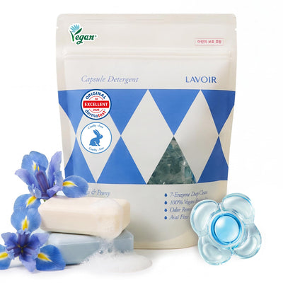 Perfumed Laundry Detergent Pods | Luxurious Iris & Peony Scent | Odor Defense, Advanced Sweat Fights Stains, Non