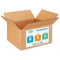 Small Moving & Shipping Boxes 8"L x 6"W x 4"H (25-Pack) - Extra Strength 200 lb vs Regular - Corrugated Boxes for