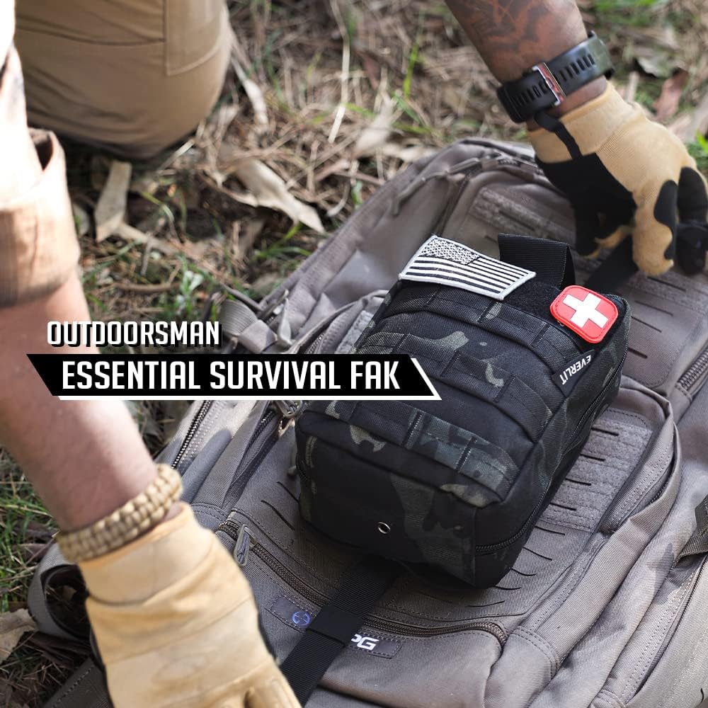 250 Pieces Survival First Aid Kit IFAK EMT Molle Pouch Survival Kit Outdoor Gear Emergency Kits Trauma Bag for