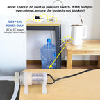 PlusRoc 12V DC Small Water Transfer Pump Self Priming 1.3LPM