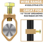 ElaraBerry 5 Pack Copper Ground Rod Clamp for 1/2''- 5/8'' Grounding Rods