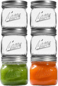 6PCS Wide Mouth Mason Jars 16oz with Airtight Lids and Bands